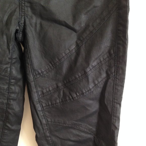 Zara Black Coated Moto Skinny Pants - Picture 2 of 4